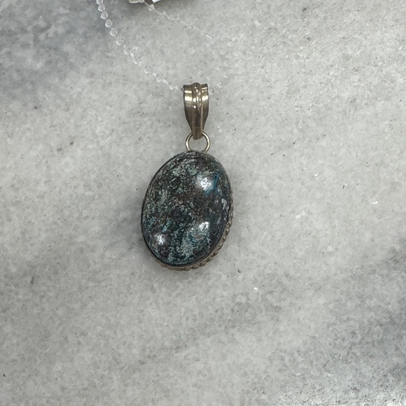 Jewelry - Silver Pendant with Blue Accents